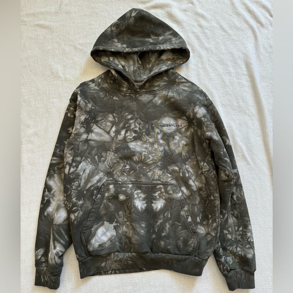 TALENTLESS Charcoal Tie-Dye Hoodie